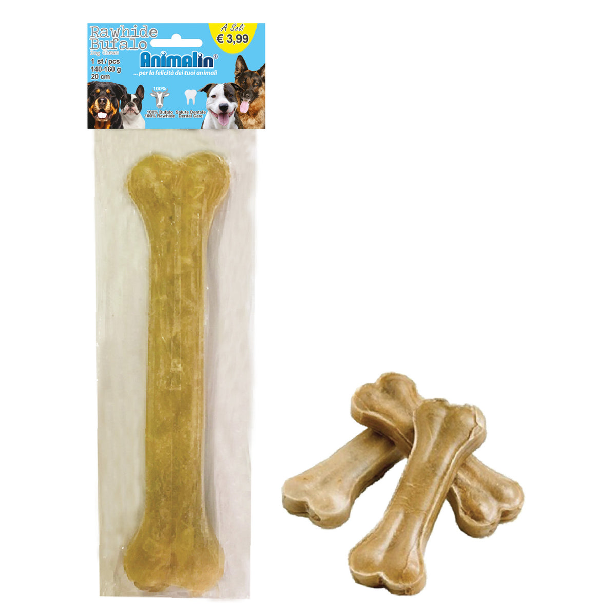 Osso da Masticare in Bufalo Pressato per Cani