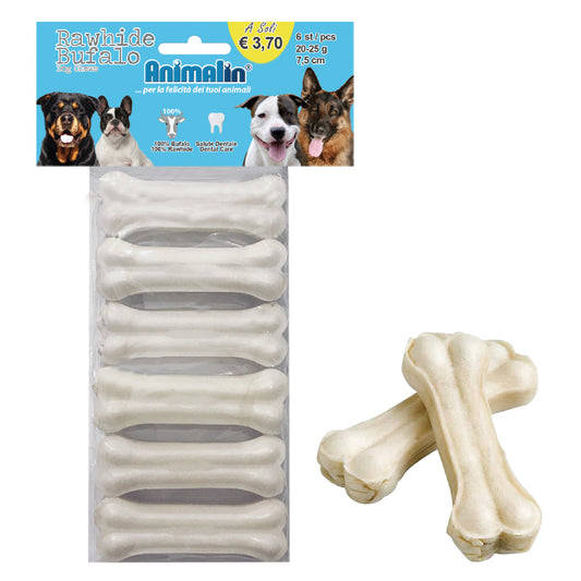 OSSO BUFALO BIANCO PRESSATO PER CANI
