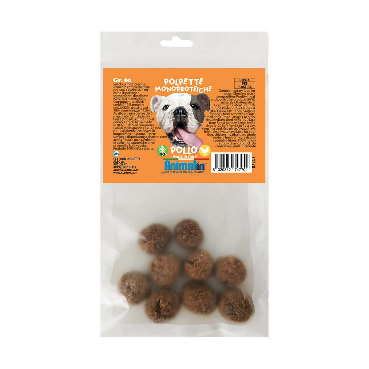 Polpette Monoproteiche per Cani Snack