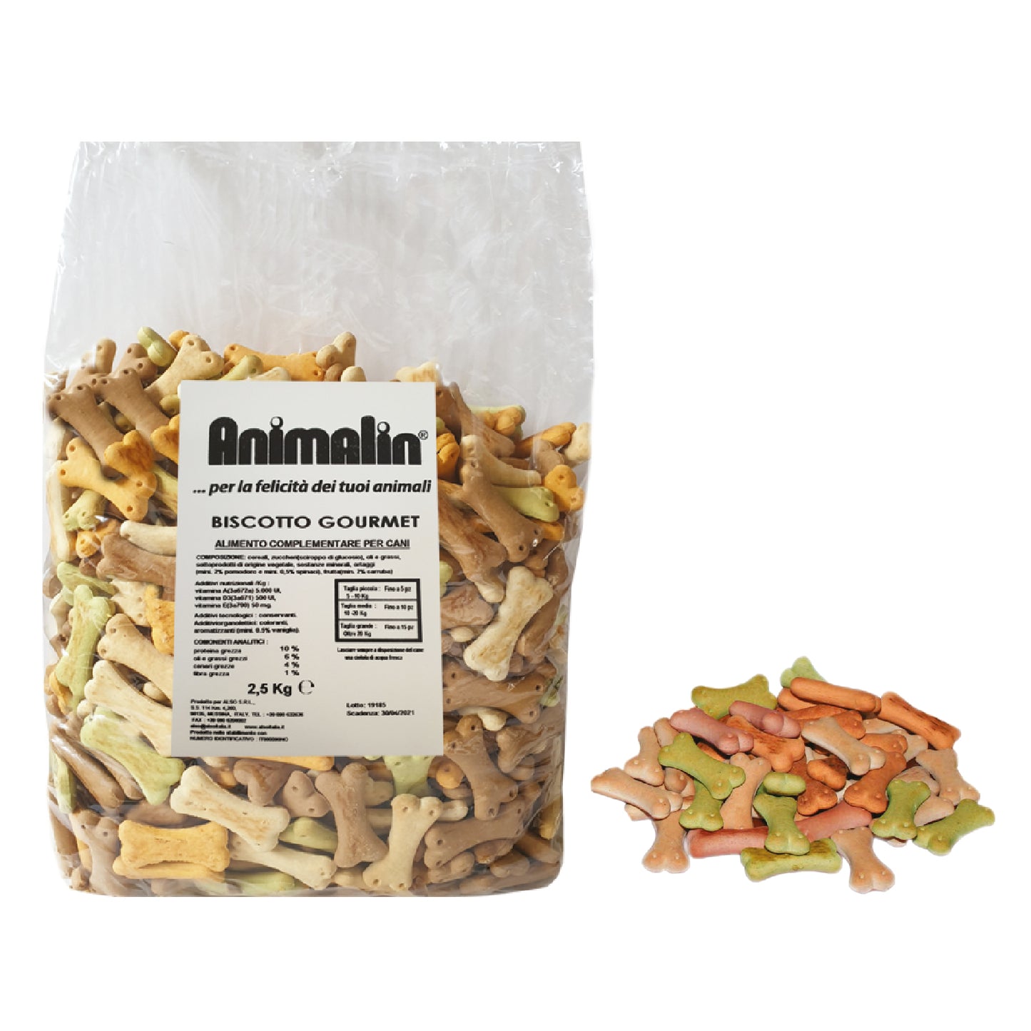 BISCOTTO PER CANI POMODORO SPINACI CARRUBA VANIGLI