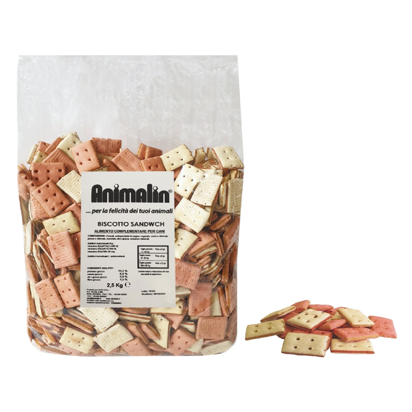 BISCOTTO PER CANI CARNE E PESCE SANDWICH