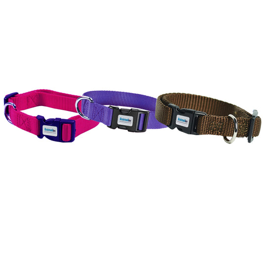 COLLARE NYLON REGOLABILE MARRONE