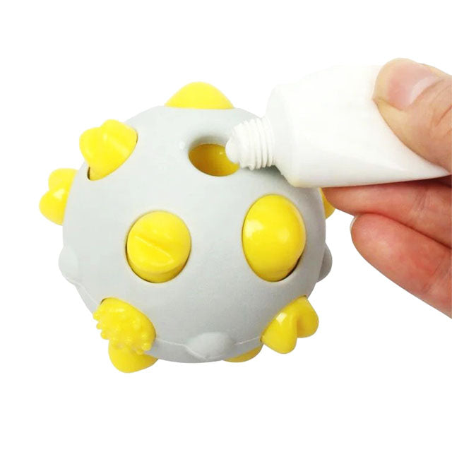 Palla gioco TPR igiene dentale per cani, 7,8 x 6,6 cm, 147 g, colori assortiti