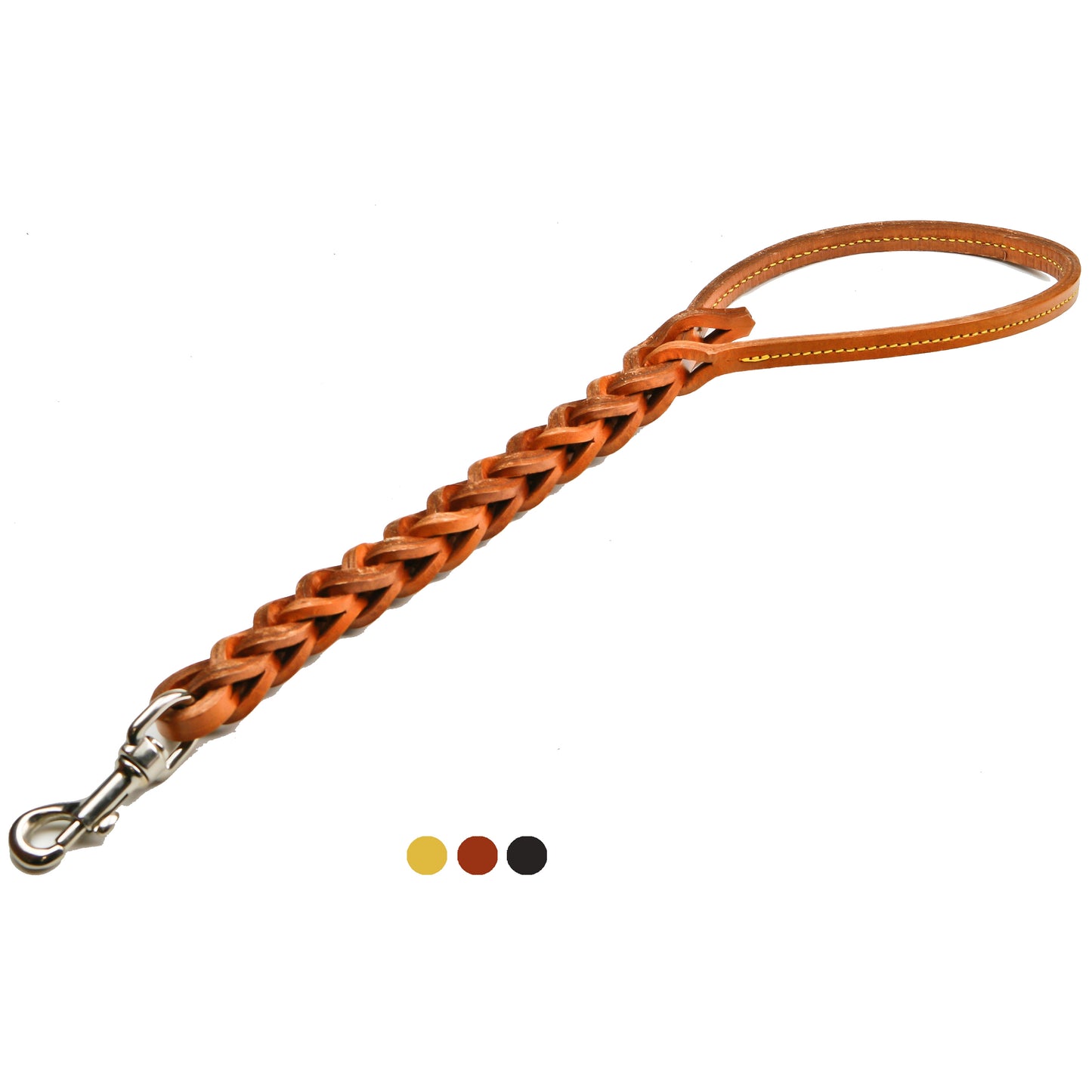GUINZAGLIO TRIPLA TRECCIA CUOIO