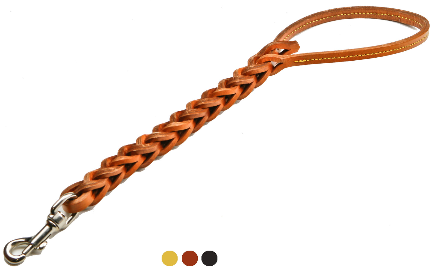 GUINZAGLIO TRIPLA TRECCIA CUOIO