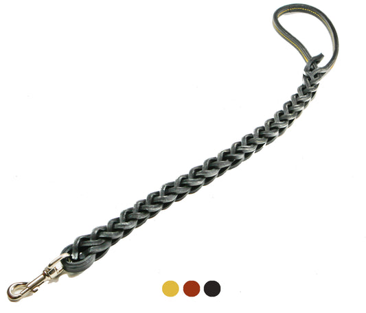 GUINZAGLIO TRIPLA TRECCIA CUOIO