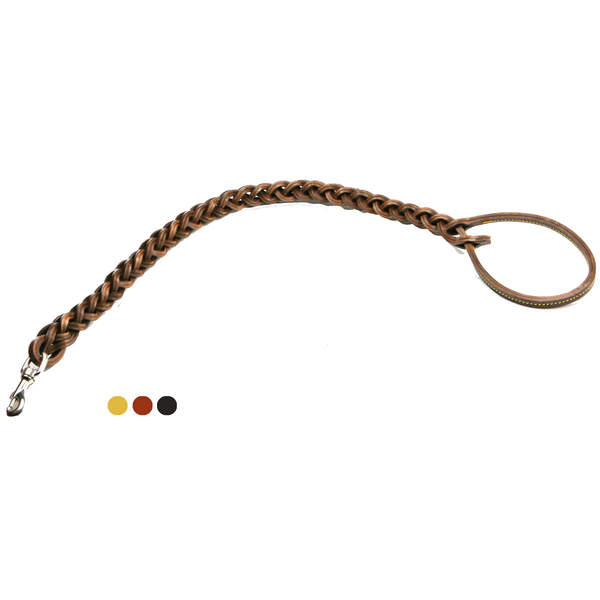 GUINZAGLIO TRIPLA TRECCIA CUOIO