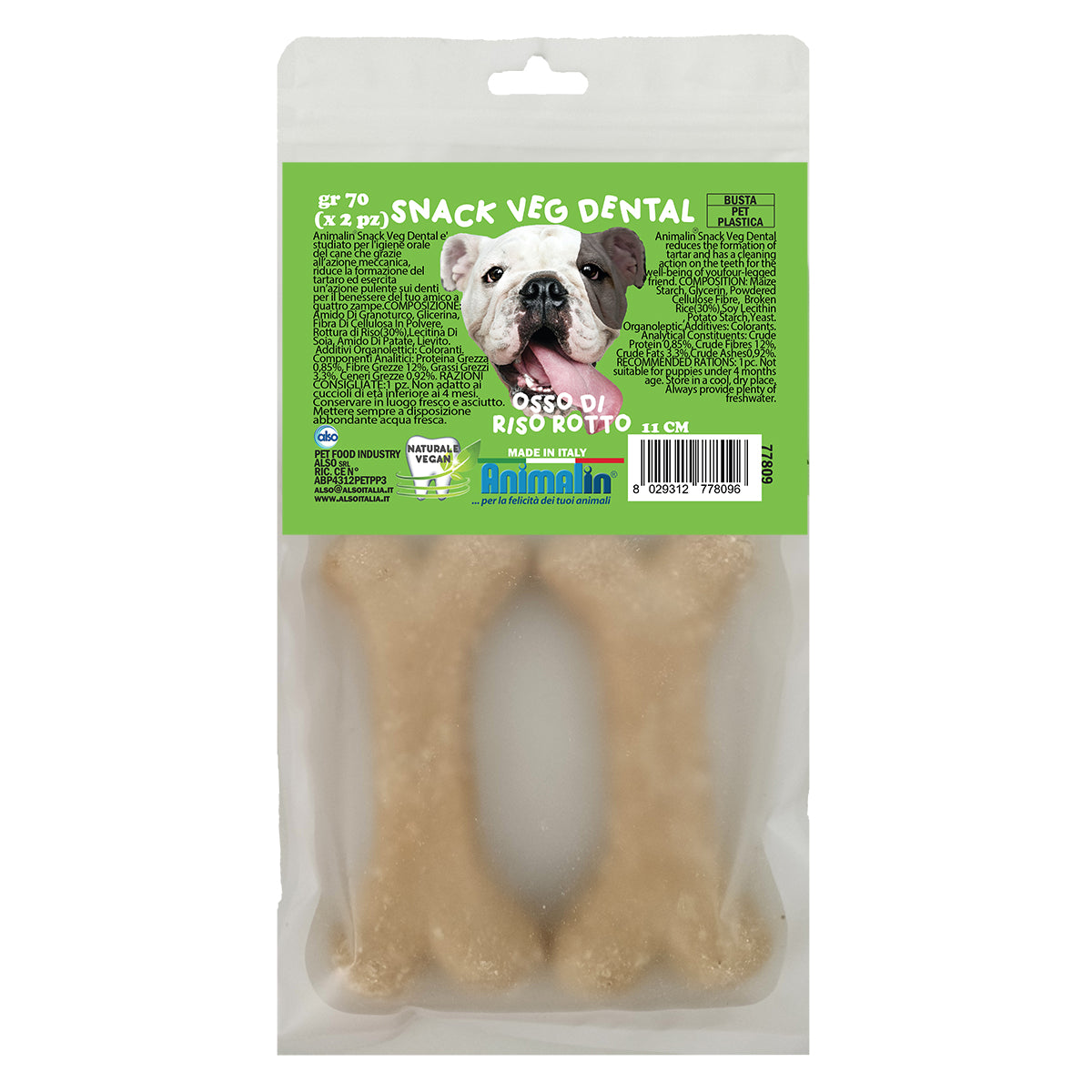 SNACK VEG DENTAL OSSO DI RISO ROTTO SS