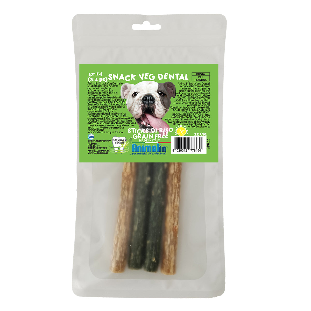 SNACK VEG DENTAL STICKS DI RISO GRAIN FREE M