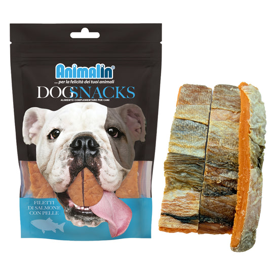 SNACK MONOPRO FILETTI DI SALMONE CON PELLE
