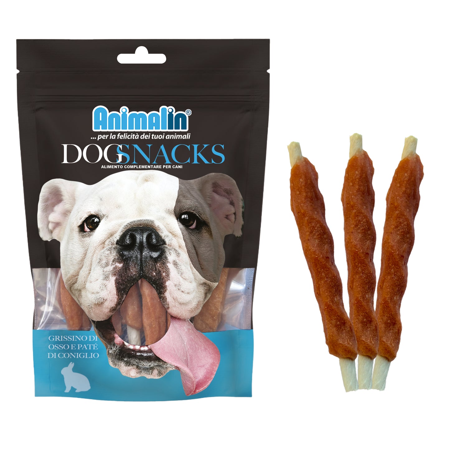 SNACK MONOPRO GRISSINO DI OSSO C/ PATE' CONIGLIO