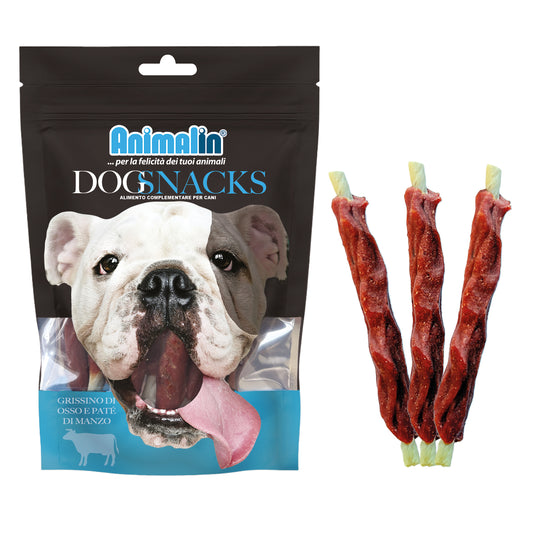 SNACK MONOPRO GRISSINO DI OSSO CON PATE' DI MANZO