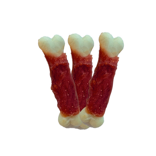 SNACK MONOPRO OSSO DI CALCIO CON FILETTI DI ANATRA