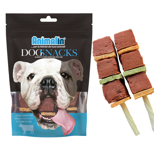 SNACK MONOPRO SPIEDINO DI OSSO CON MANZO E VERDURE