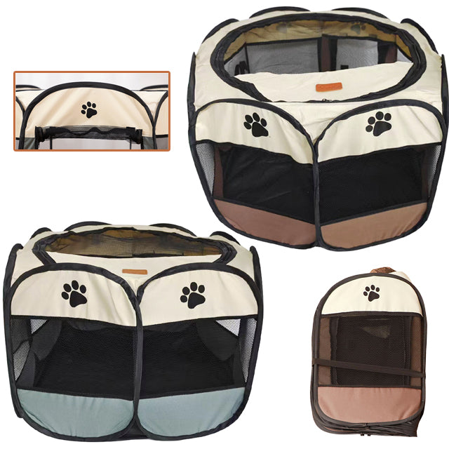 Recinto Ottagonale Oxford con Zip per Cani Gatti e Roditori
