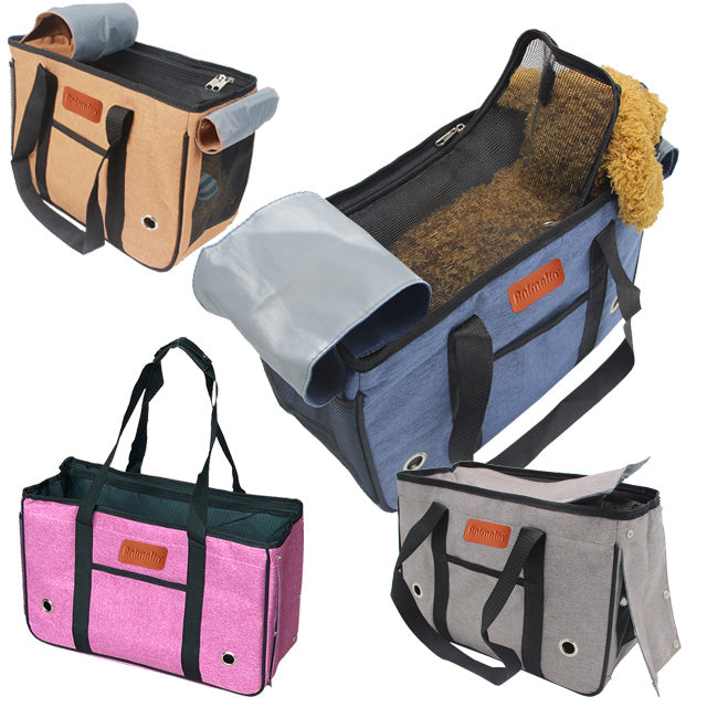 BORSA TRASPORTINO CON RETE TRASPIRANTE PER CANI