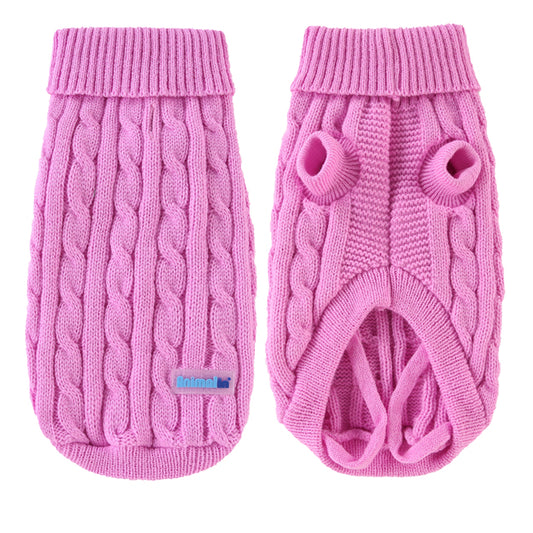 MAGLIONE TRECCIA ROSA