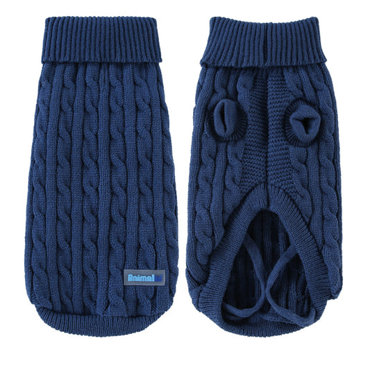 MAGLIONE TRECCIA BLU