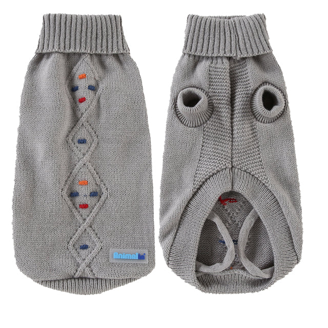 MAGLIONE POIS GRIGIO PERLA