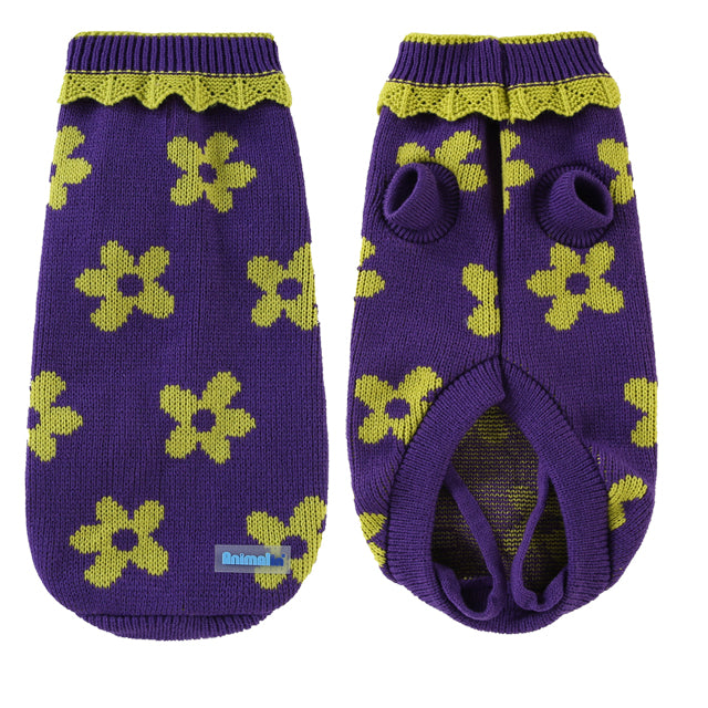 MAGLIONE M'AMA VIOLA/VERDE ACIDO